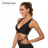 Women Fitness Deep V-neck Backless Breathable Bra