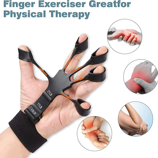 1pcs Silicone Gripster Grip Strengthener Finger Stretcher Hand Grip Trainer Gym Fitness