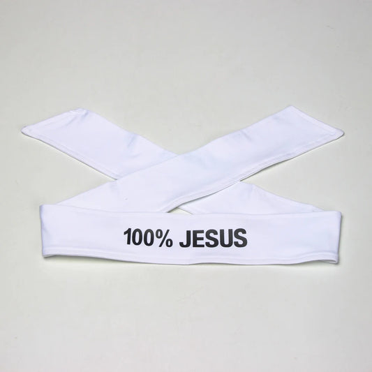 100% JESUS Print Basketball Sports Headband