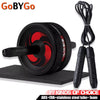 2-in-1 Ab Roller and Jump Rope Set with Mat