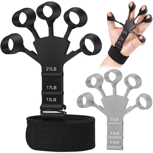 1pcs Silicone Gripster Grip Strengthener Finger Stretcher Hand Grip Trainer Gym Fitness