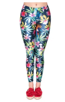 Floral Print Push-Up Women's Sportswear Fitness Leggings