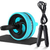 2-in-1 Ab Roller and Jump Rope Set with Mat