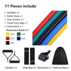 17-Piece Latex Resistance Bands Set for Crossfit, Yoga, and Fitness